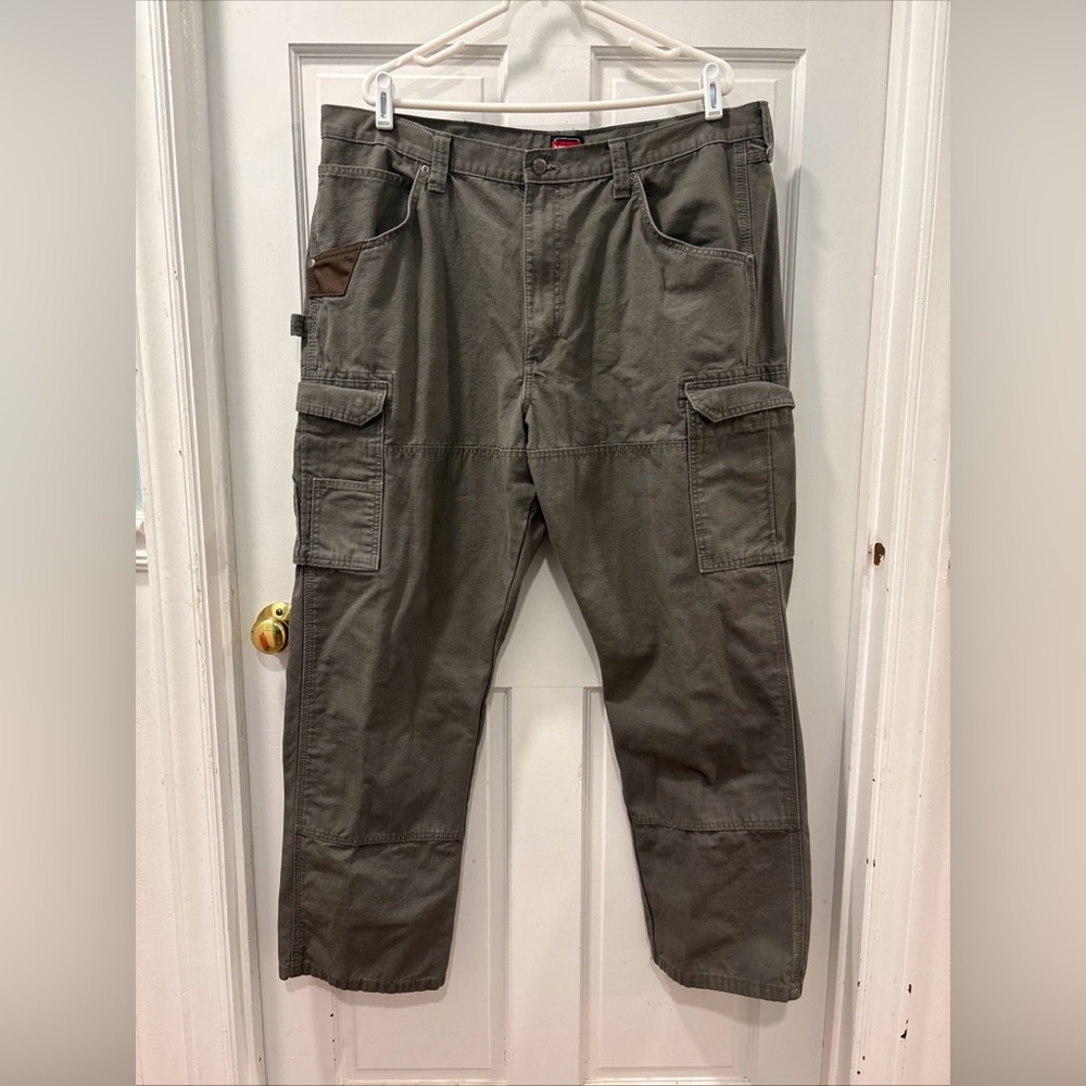 Wrangler Workwear Men’s Ripstop Straight Leg Cargo Pants 40x32 Gray Carpenter